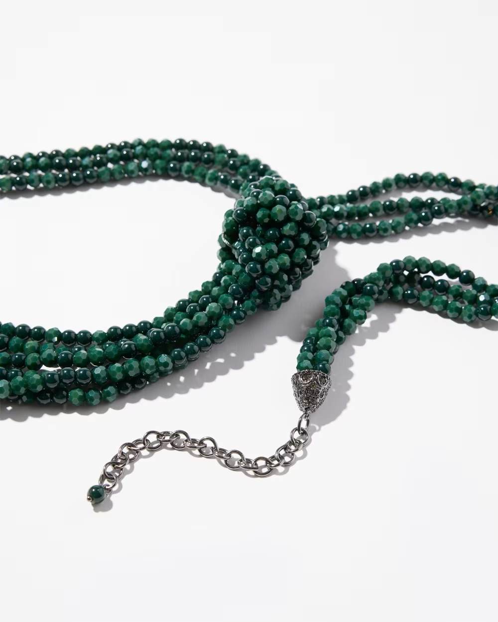 CHICO'S GREEN Y- NECKLACE