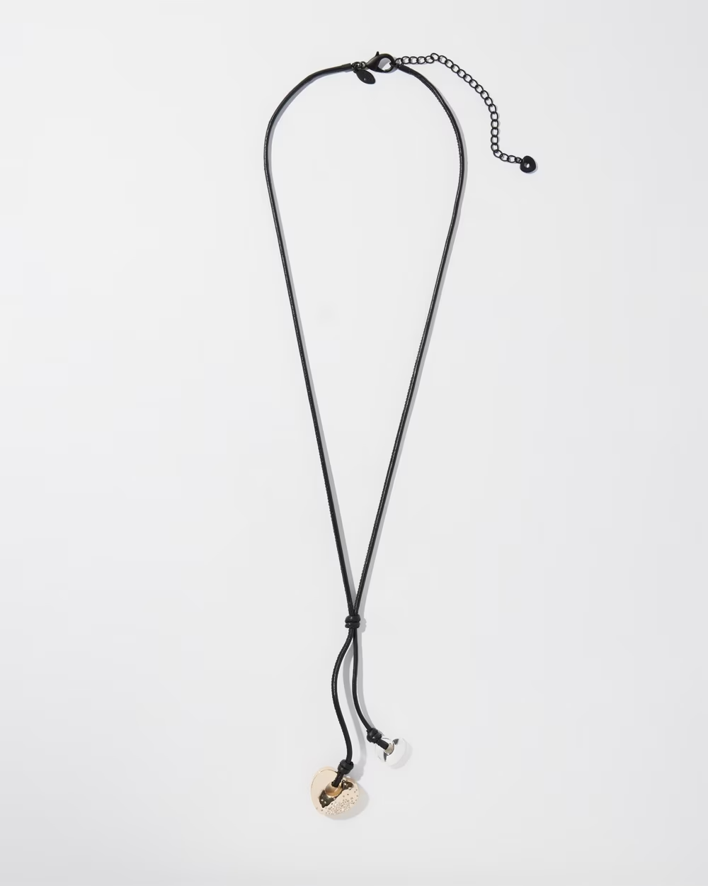CHICO' S GOLD TONE HEART PENDANT NECKLACE