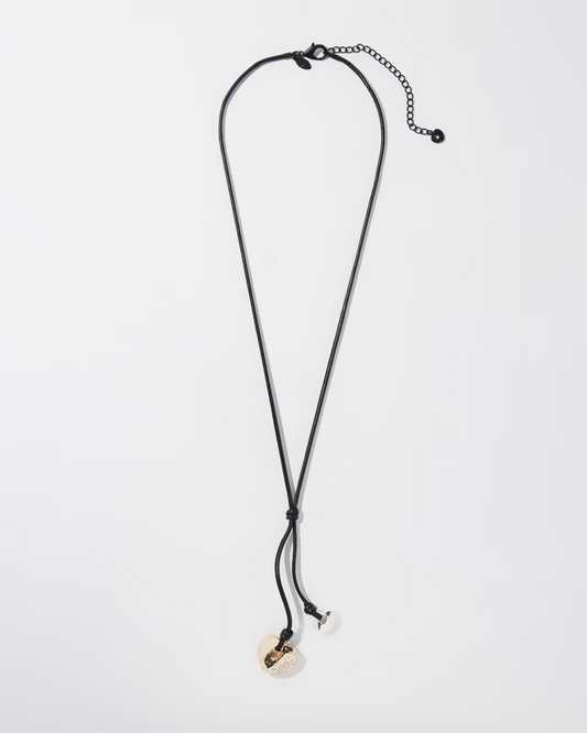 CHICO' S GOLD TONE HEART PENDANT NECKLACE