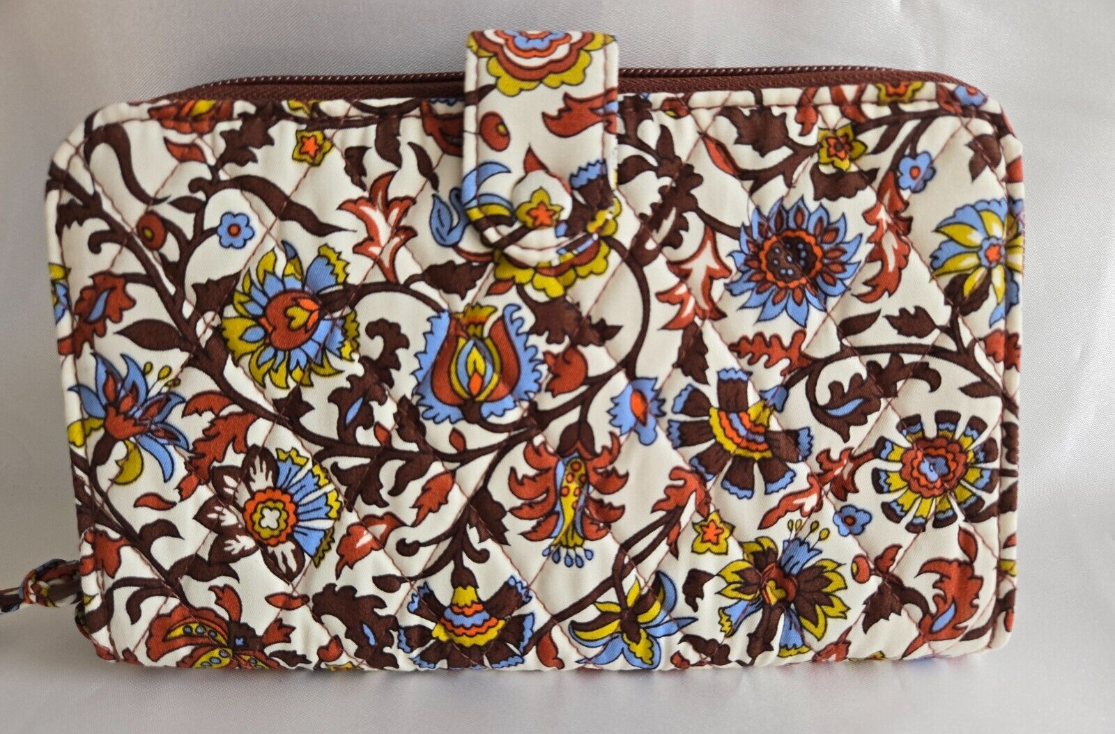 Vera Bradley Large Tab Wallet, Marrakesh Vines Cream