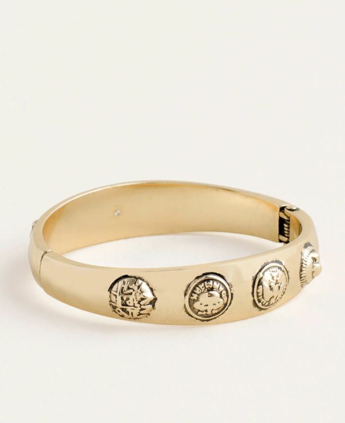 CHICO'S GOLDTONE ARTISAN CUFF BRACELET