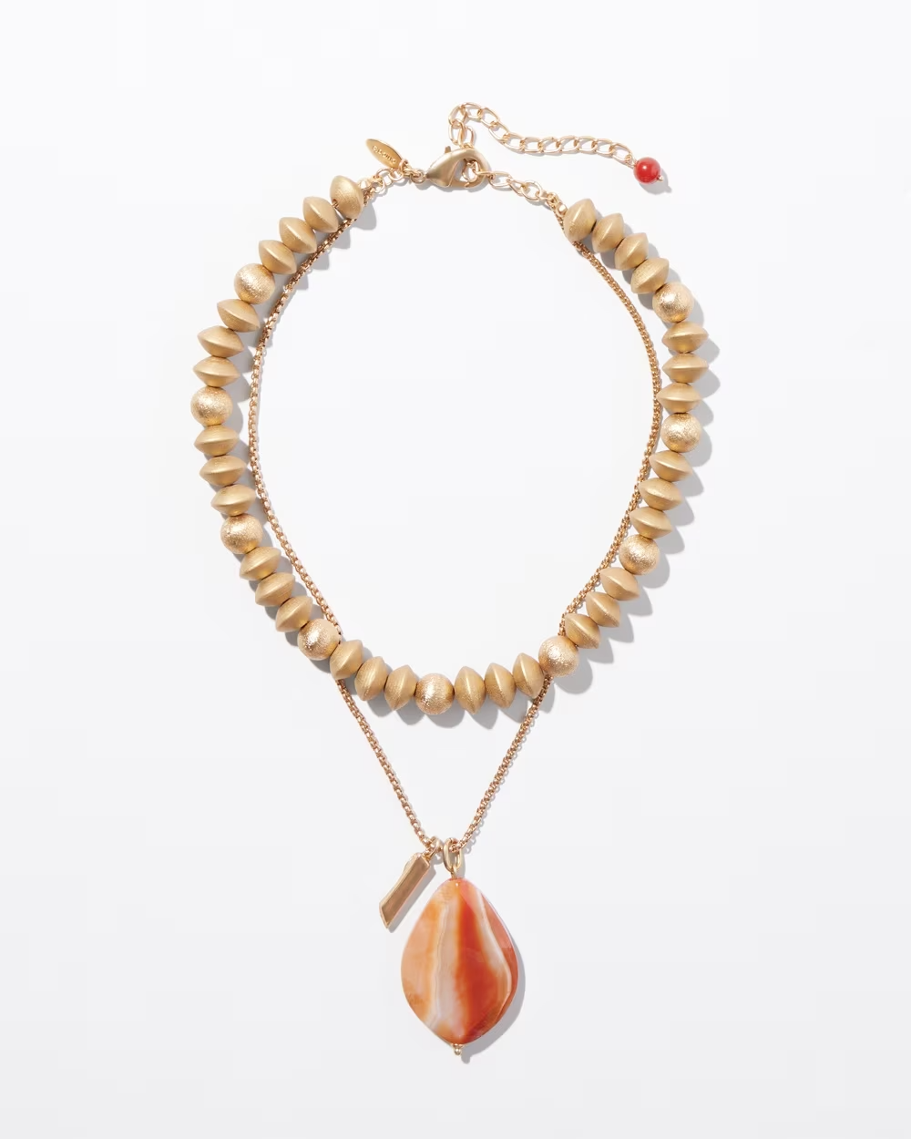 CHICO' S AGATE PENDANT NECKLACE