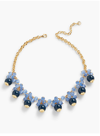 TALBOTS Bead-Drop Cluster Necklace