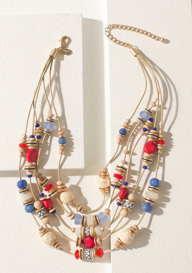 CHICO'S MULTI-STRAND BEADED NECKLACE