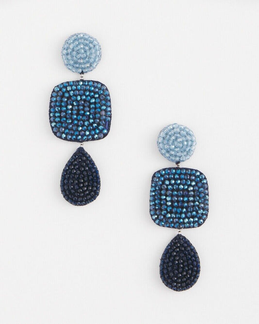 CHICO'S NO DROOP THREE TIER DROP EARRINGS
