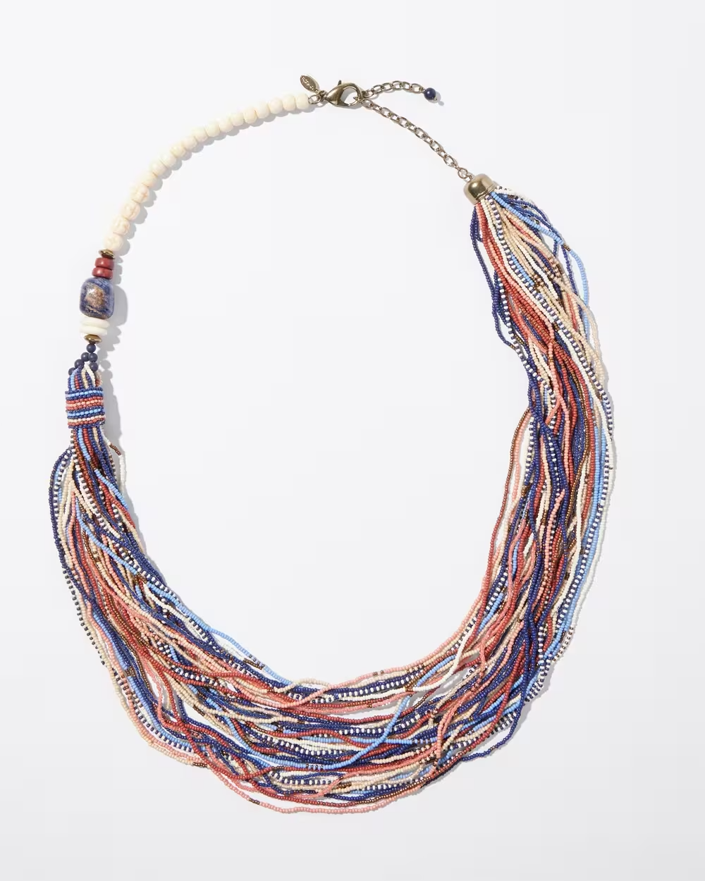CHICO' S BEADED MULTISTRAND NECKLACE