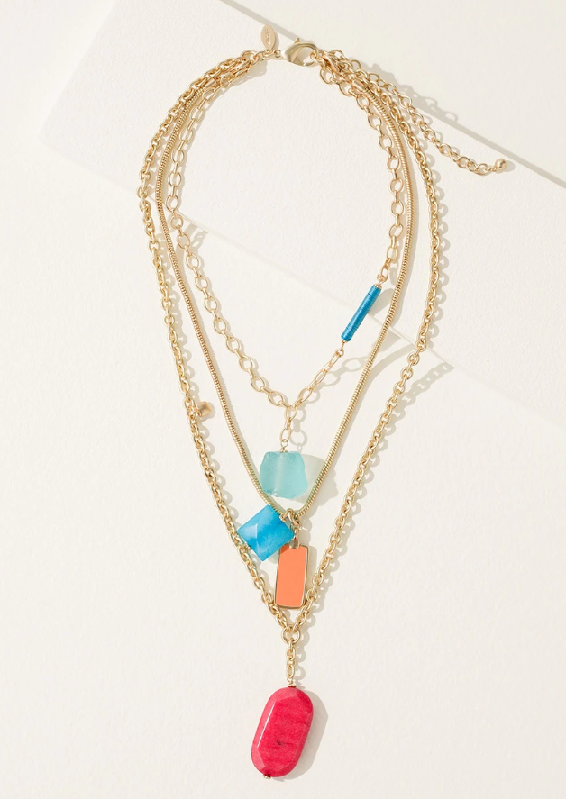 CHICO'S MULTICOLOR MULTISTRAND NECKLACE
