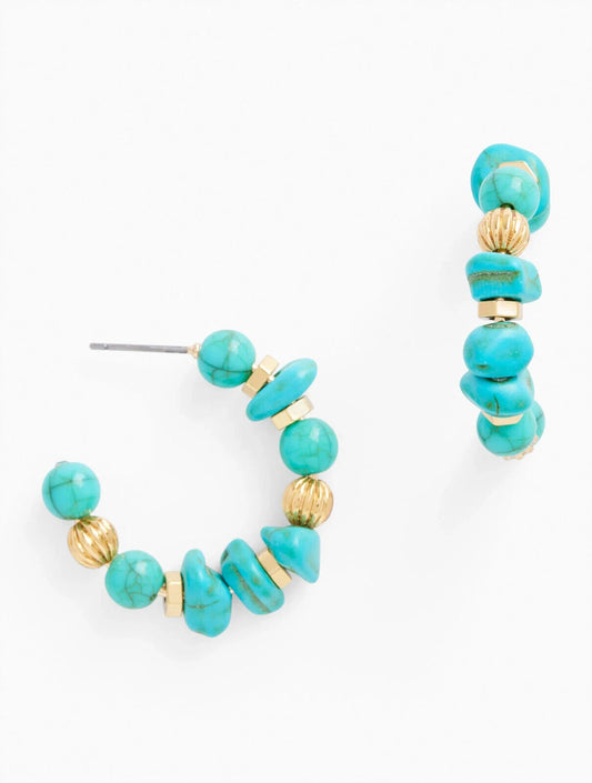 TALBOTS TURQUOISE BLUE HOOP EARRINGS