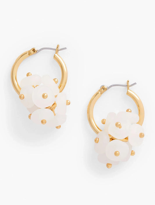 TALBOTS SEA GLASS HOOP EARRINGS