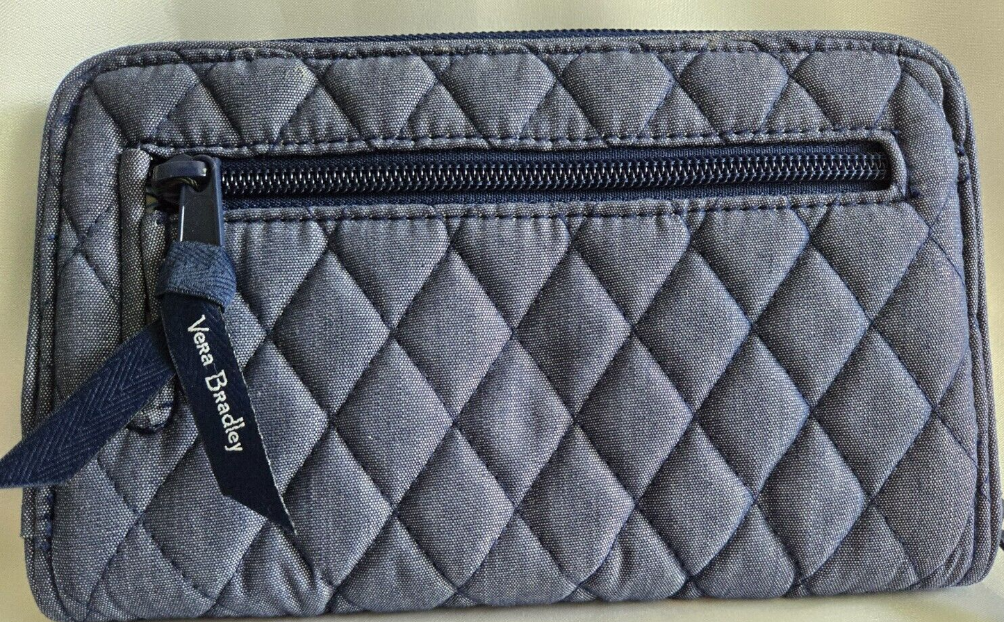 Vera Bradley RFID Cotton Turnlock Wallet, Moonlight Navy