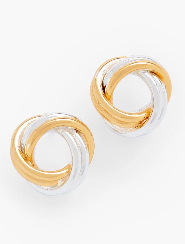 TALBOTST TWO-TONE STUD EARRINGS