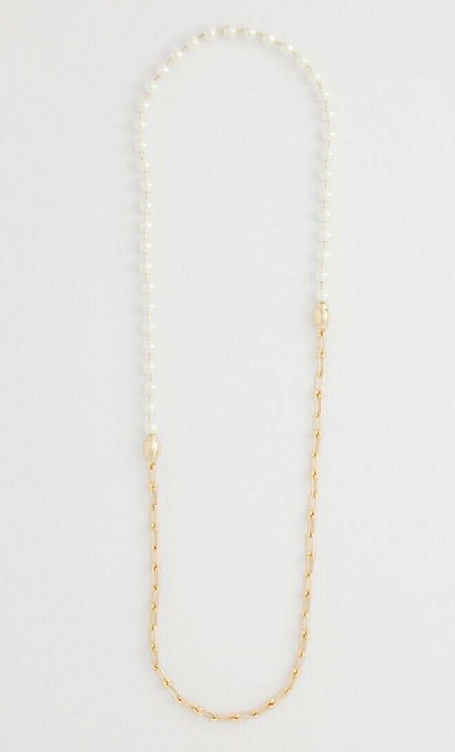 CHICO'S MAGNETICMIX FAUX PEARL LINKS NECKLACE