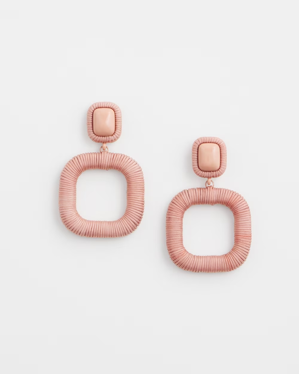 CHICO'S PINK SQUARE HOOPS EARRINGS