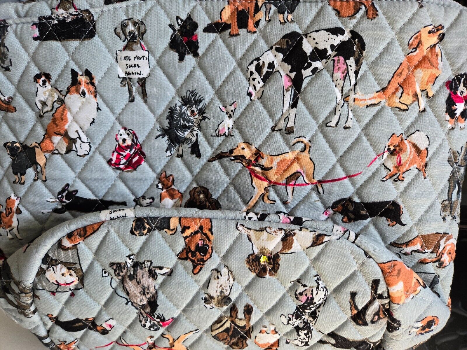 Vera Bradley Bucket Crossbody Bag, Dog Show