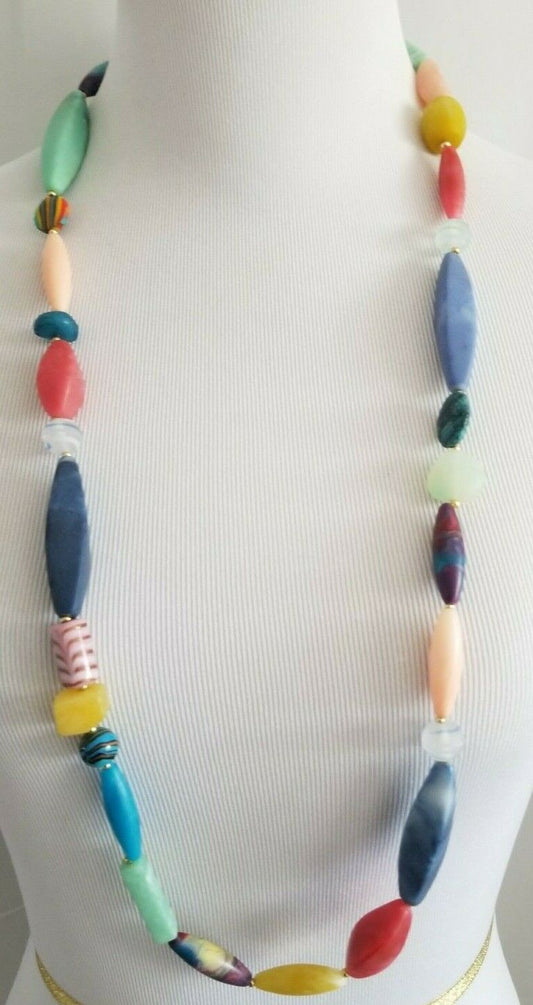 CHICO'S MULTICOLOR LONG SINGLE-STRAND NECKLACE