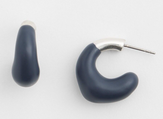 CHICO'S NO DROOPBLUE MINI HOOPS EARRINGS