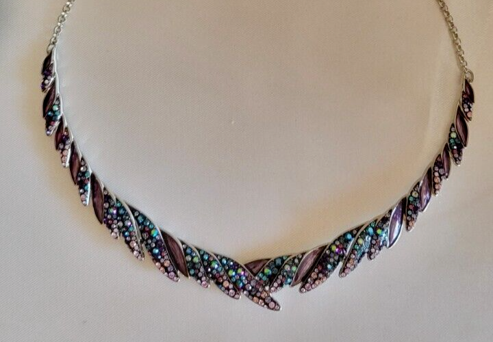 Swarovski Crystal Collar Necklace, Rhodium Plated