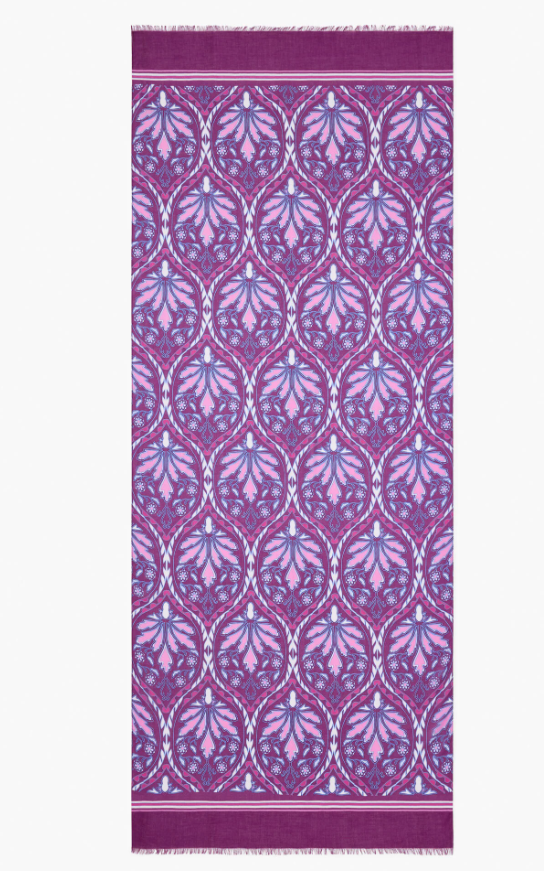 TALBOTS FLORAL MEDALLION OBLONG SCARF