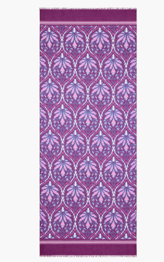 TALBOTS FLORAL MEDALLION OBLONG SCARF