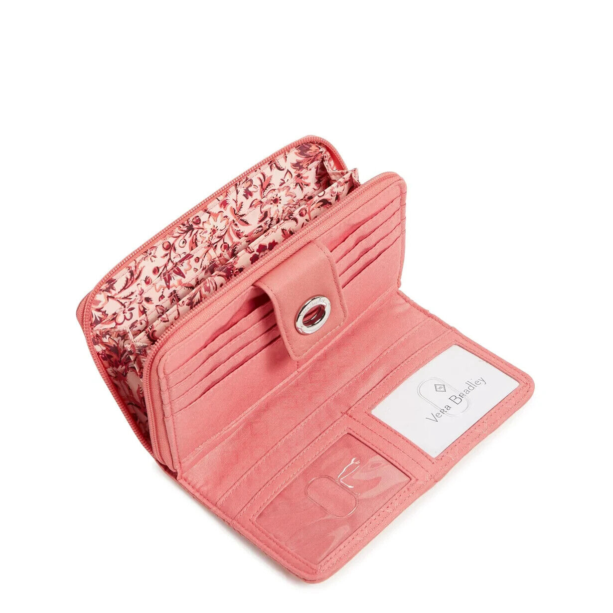 Vera Bradley RFID Turnlock Wallet, Terra Cotta Rose