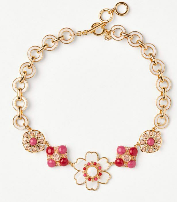 TALBOTS FLOWER STATEMENT NECKLACE