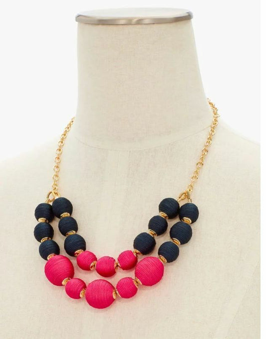 TALBOTS THREAD-WRAPPED SPHERE NECKLACE