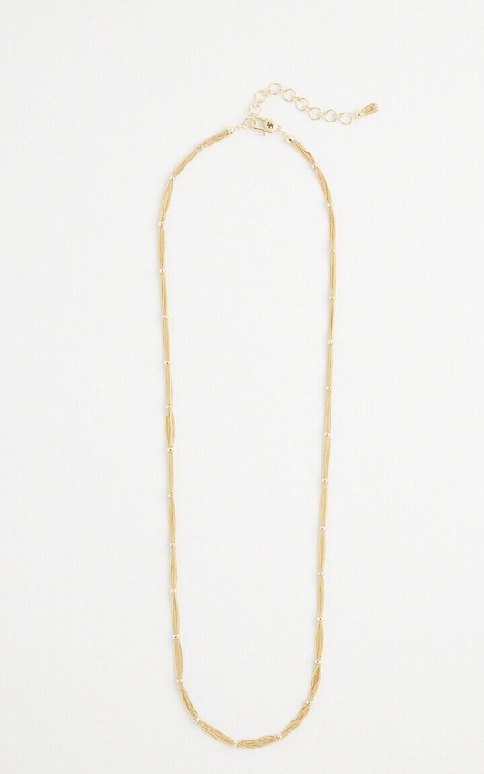 CHICO'S GOLD TONE SINGLE STRAND NECKLACE