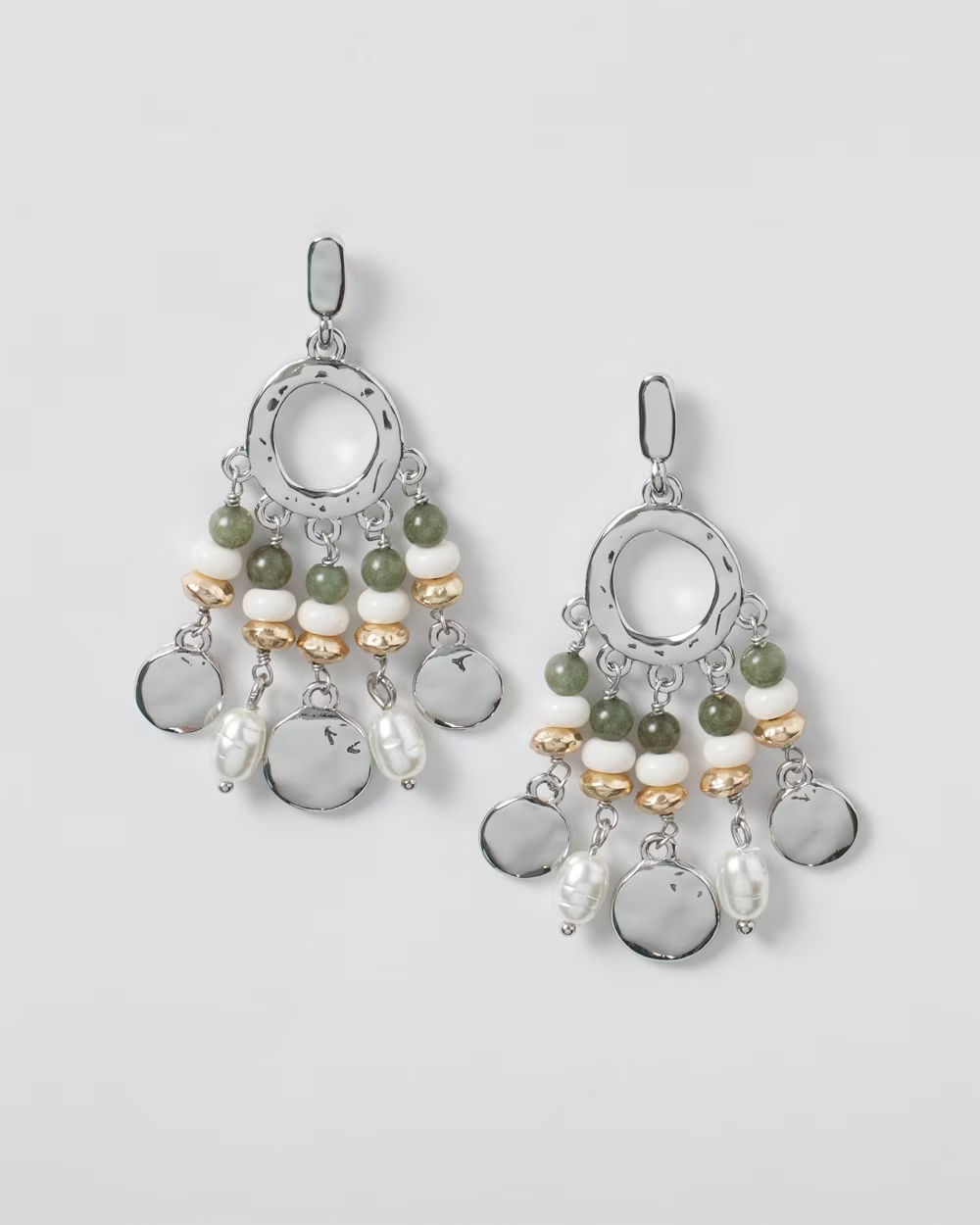 CHICO'S FATIGUE TASSEL CHANDELIER EARRINGS