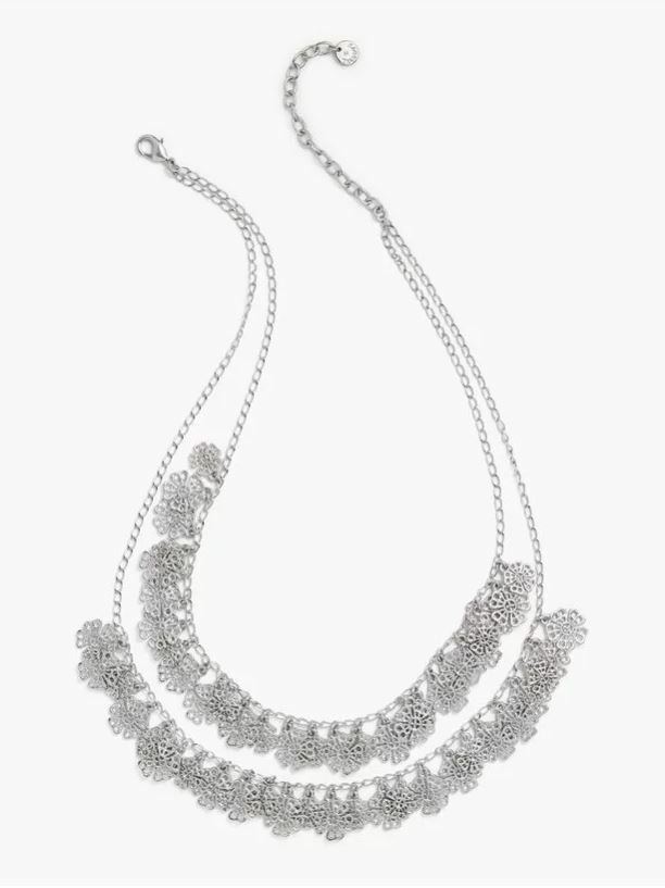 TALBOTS FILIGREE DOUBLE-LAYER NECKLACE