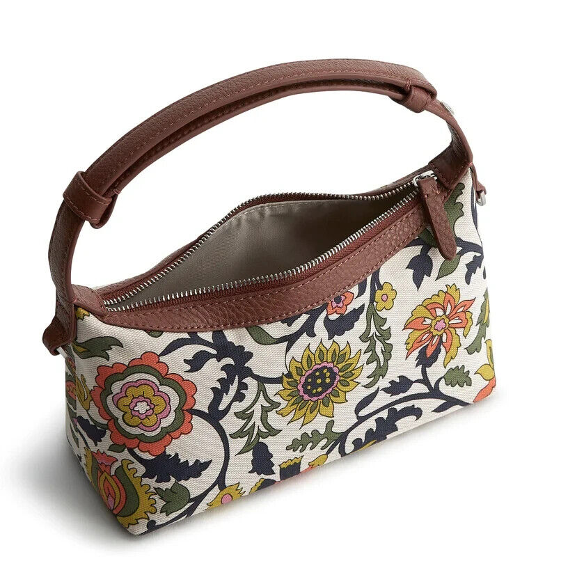 Vera Bradley Roxbury Crescent Crossbody, Marrakesh Vines Pumice Stone
