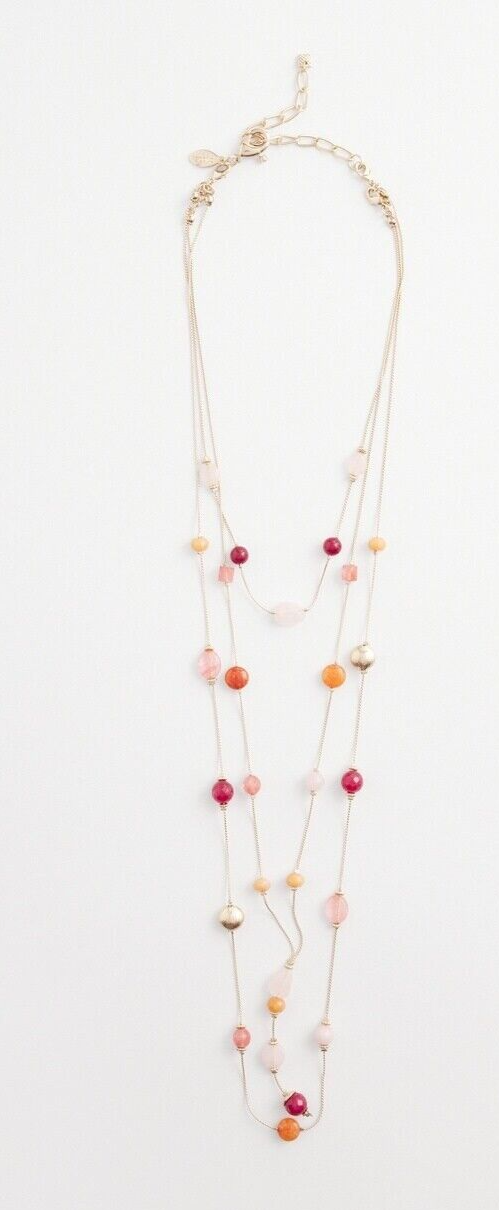 CHICO'S NATURAL STONE CONVERTIBLE  NECKLACE