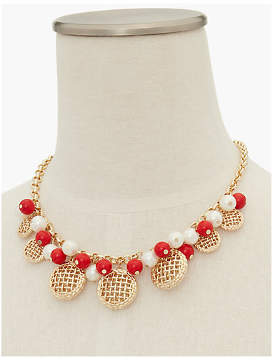 TALBOTS Americana Pie & Bead Necklace