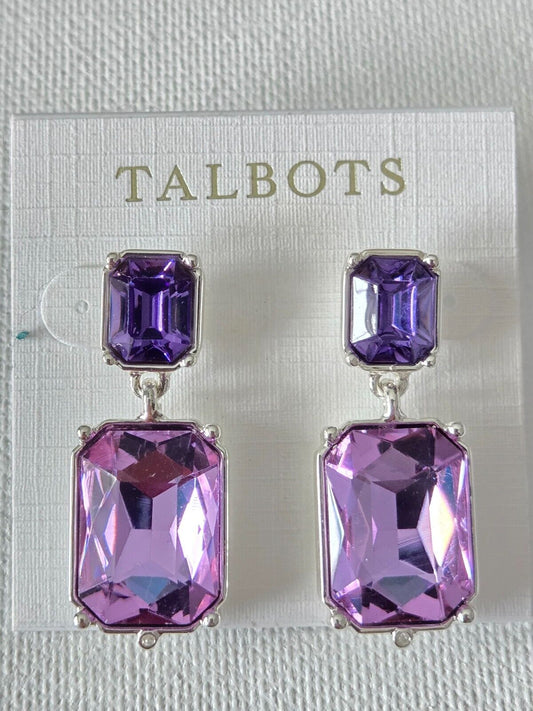 TALBOTS CRYSTAL STONES DROP EARRINGS