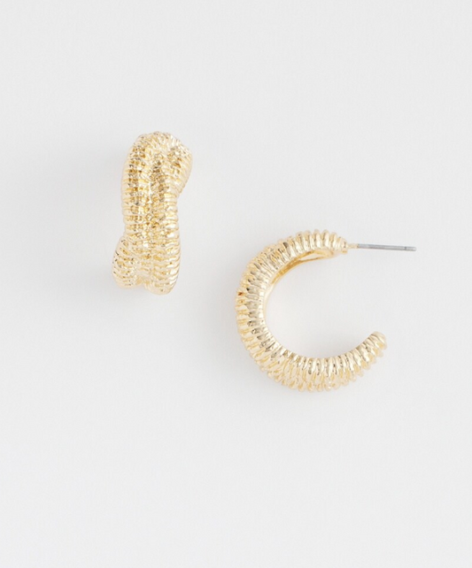 CHICO'S TWISTED HOOP EARRINGS
