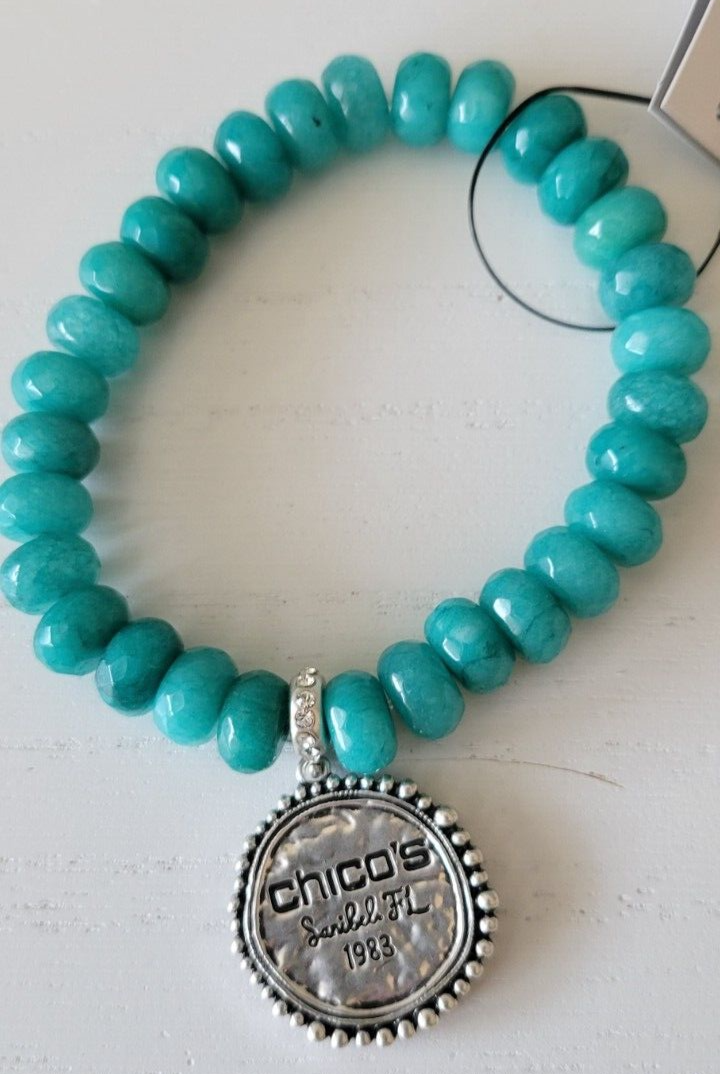 CHICO'S JADE DROP OFF STRETCH BRACELET