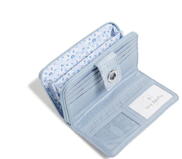 Vera Bradley RFID Turnlock Wallet,  Sweet Garden Lace