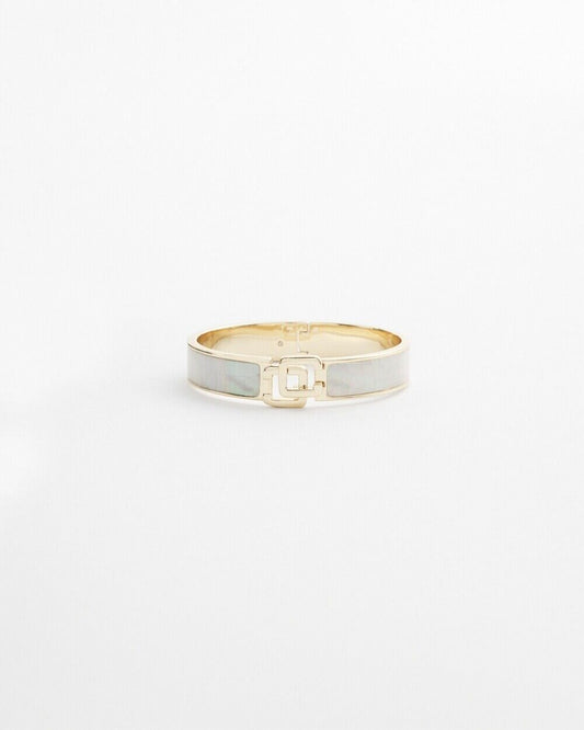 CHICO'S CLICK MOTHER OF PEARL BANGLE