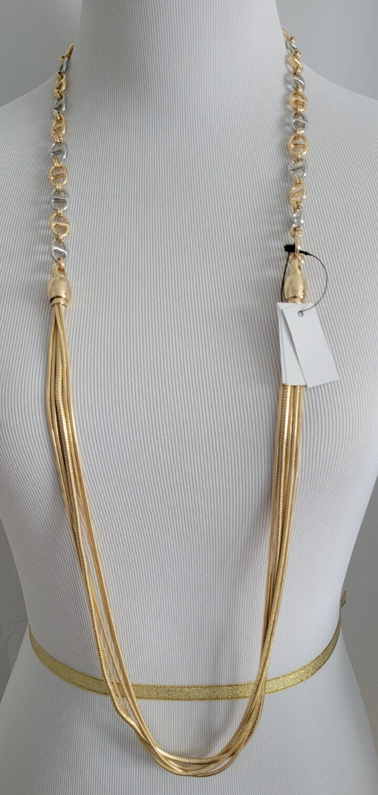 CHICO'S MAGNETICMIX GOLD MULTISTRAND NECKLACE