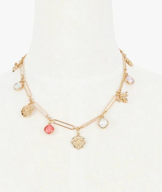 TALBOTS BUTTON UP SHORT NECKLACE
