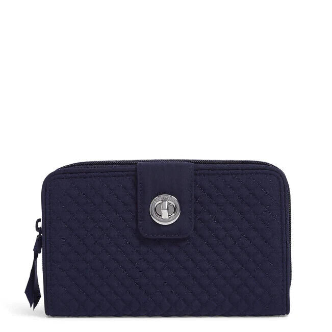 Vera Bradley RFID Turnlock Wallet, Classic Navy