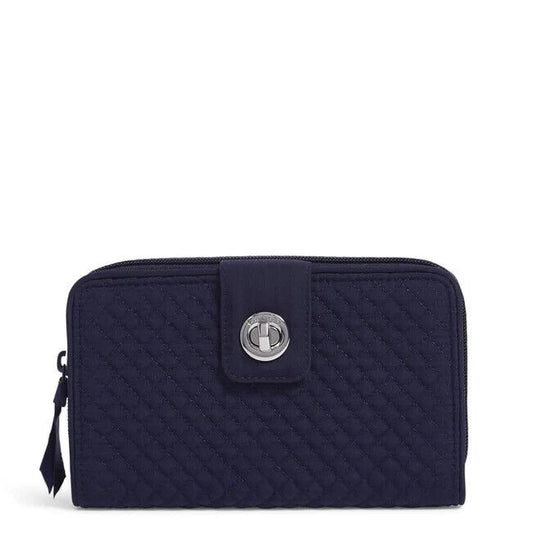 Vera Bradley RFID Turnlock Wallet, Classic Navy