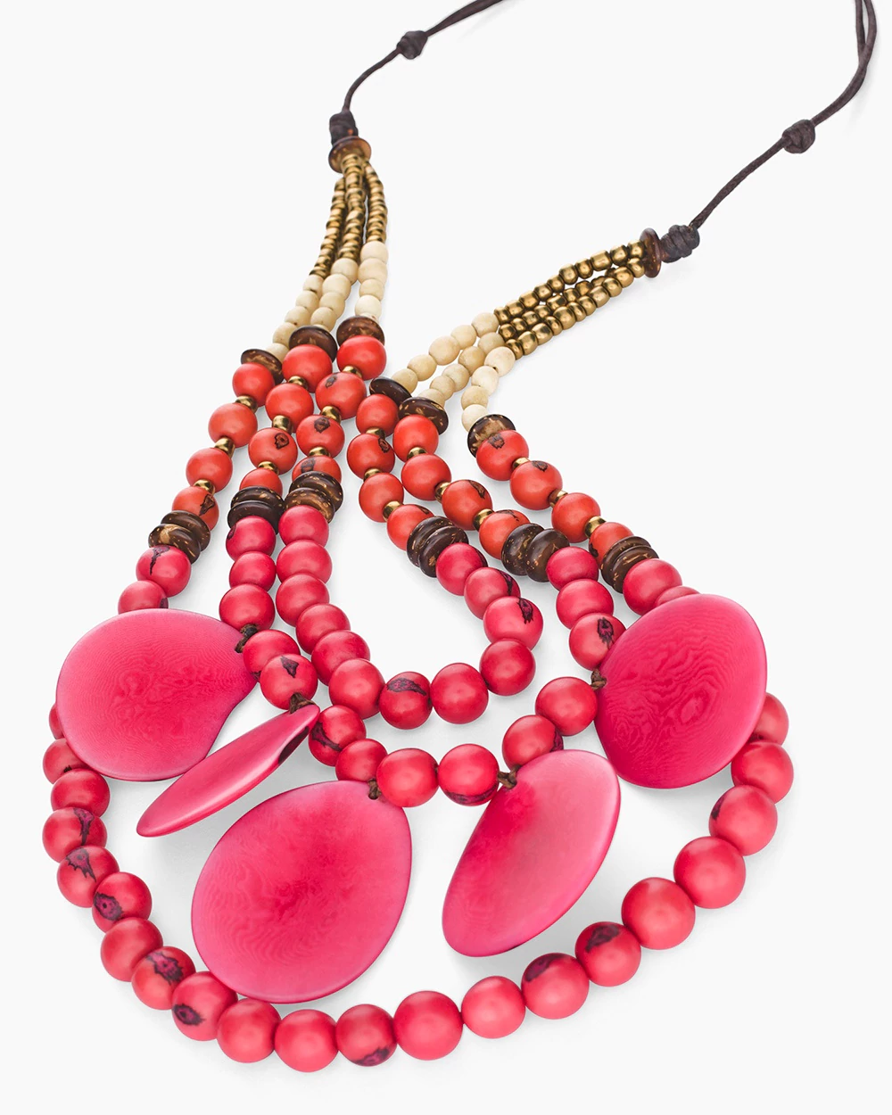 CHICO'S FAIRE COLLECTION WARM MULTI-PENDANT NECKLACE