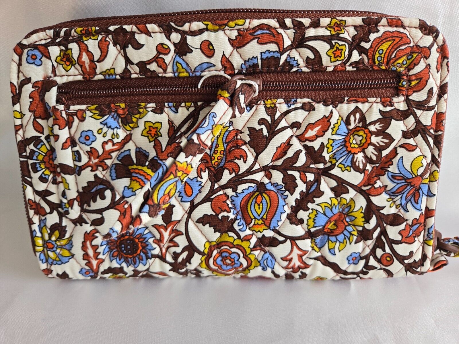 Vera Bradley Large Tab Wallet, Marrakesh Vines Cream