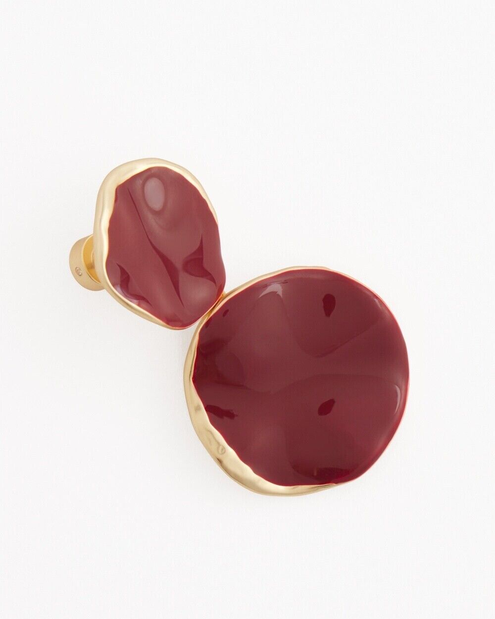 CHICO'S NO DROOP BERRY ROUND DROP EARRINGS