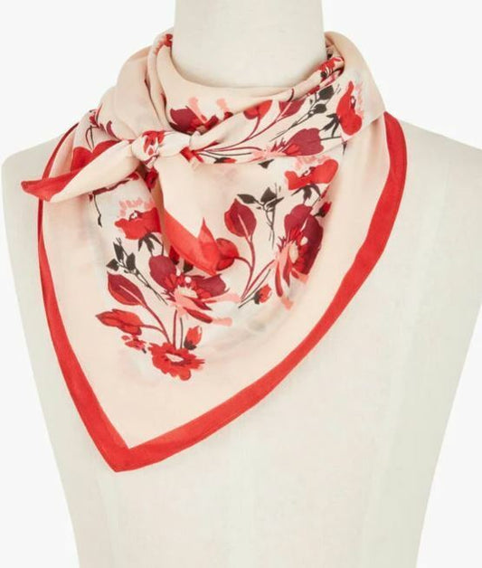 TALBOTS SQUARE BREEZY FLORAL SCARF