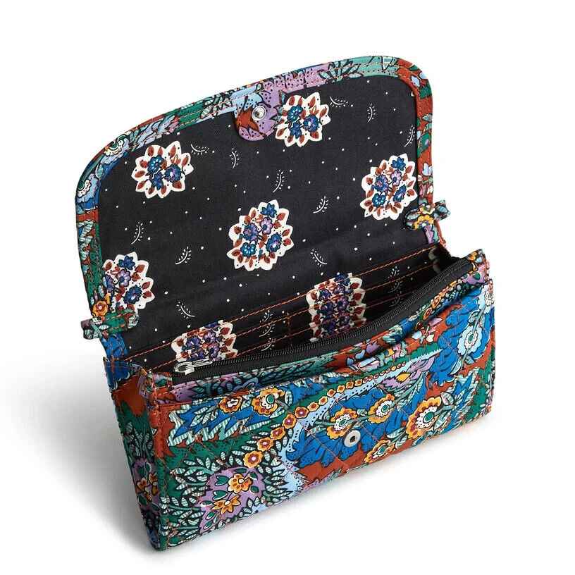 Vera Bradley Wildwood Wallet Crossbody, Flower & Feaders
