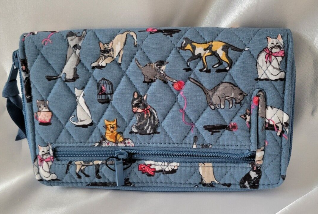 Vera Bradley RFID Turnlock Wallet, Cat's Meow
