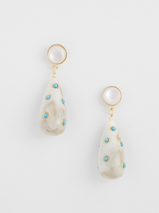 CHICO'S TURQUOISE TEARDROP EARRINGS