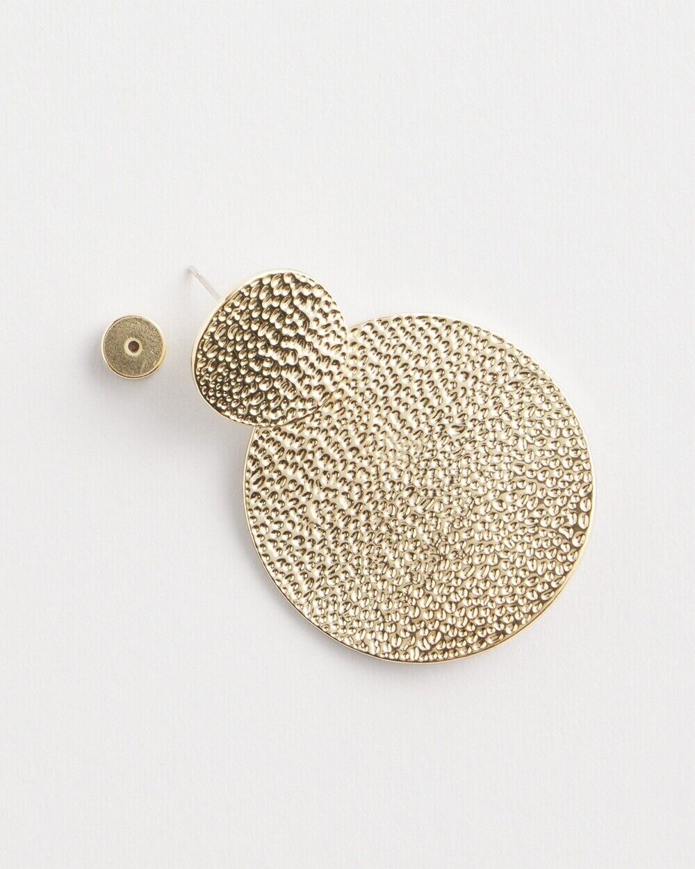CHICO'S NO DROOP GOLD TONE TEXTURE EARRINGS