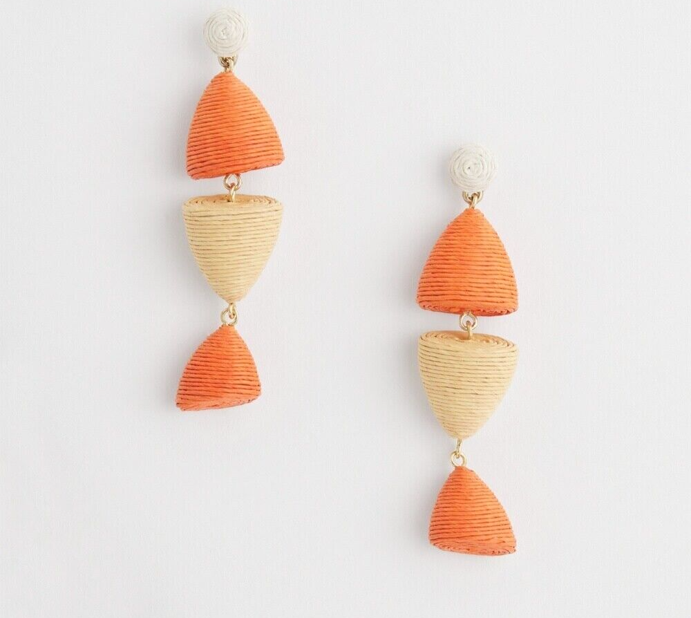 CHICO'S NO DROOP ABSTRACT FISH DROP EARRINGS